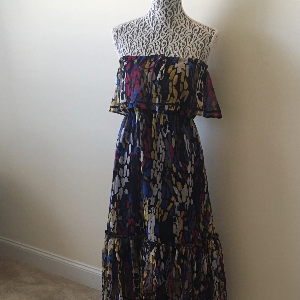 Strapless floral Dress